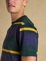 Verde/azul marino - Rugby Club Crew Neck Cotton T-Shirt - Imagen 6 de 9