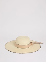 Lipsy Natural Floppy Hat with Bow - Image 5 of 5