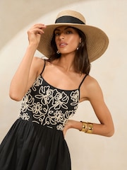 Lipsy Natural Dome Hat with Bow - Image 4 of 4