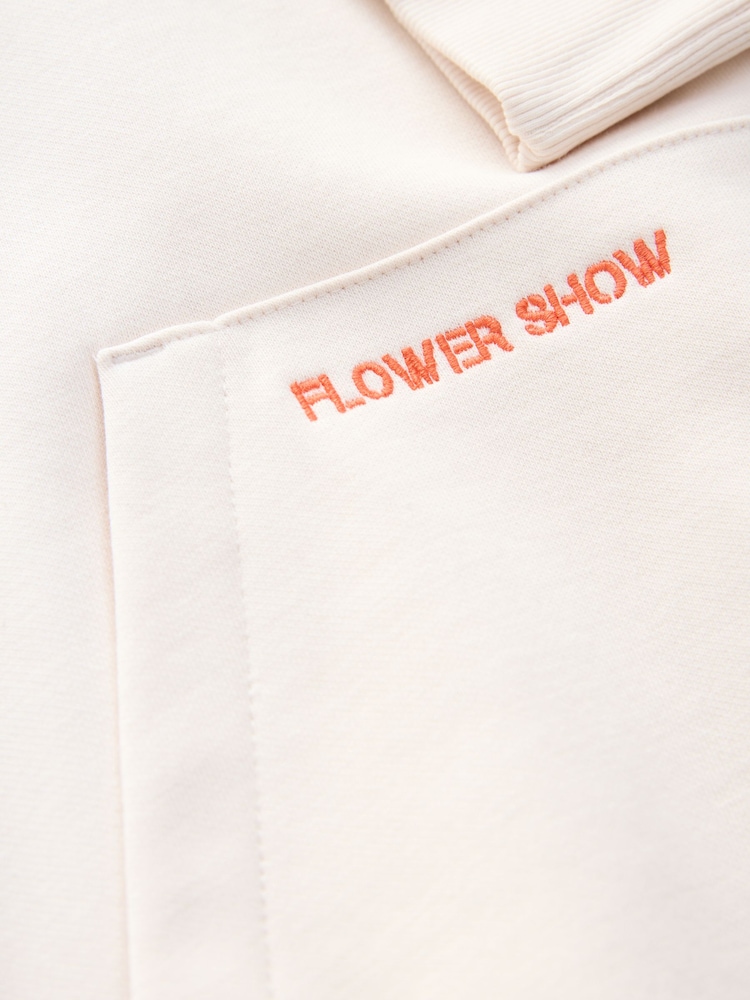Neutral Flower Graphic Oversized Hoodie - Image 9 of 9 Neutral Flower Graphic Oversized Hoodie - Image 9 of 9