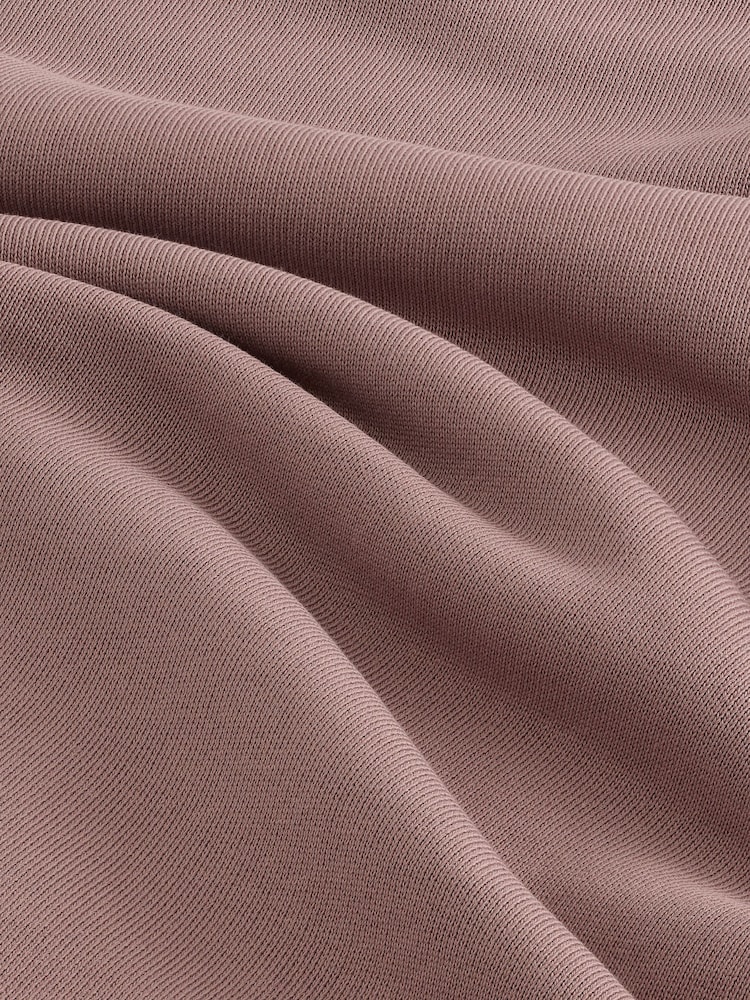 Dusky Purple Raw Hem Detail Washed 100% Cotton Crew Neck Sweatshirt - Image 2 of 3
