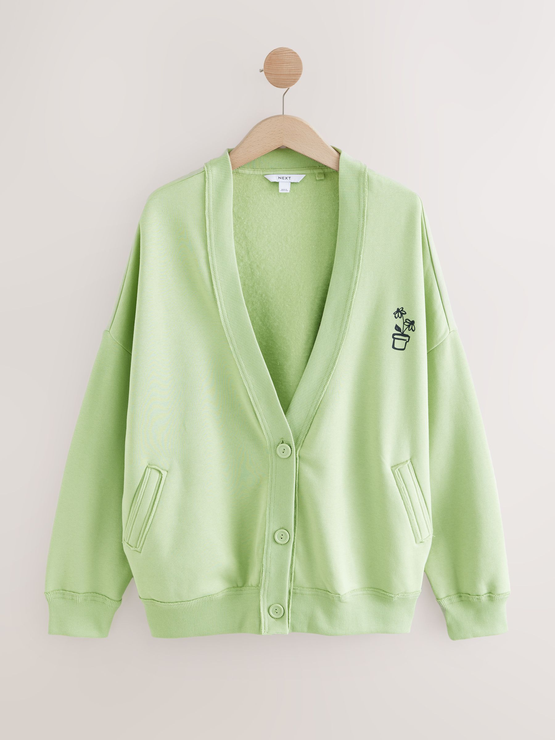 Buy Green NYC Back Graphic Boyfriend Oversized Varsity Style