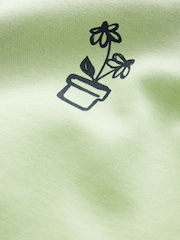 Green NYC Back Graphic Boyfriend Oversized Varsity Style Jersey Longline Cardigan - Image 7 of 8