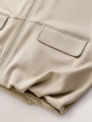 Ecru Slinky Supersoft Puffball Bubble Hem Gilet - Image 7 of 8