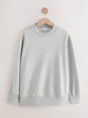 Grey Relaxed Fit Essentials Longline Sweatshirt - Image 1 of 3