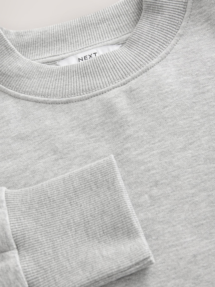 Grey Relaxed Fit Essentials Longline Sweatshirt - Image 2 of 3
