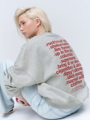 Grey Official Oasis Album License Graphic Print Crewneck Sweatshirt - Image 1 of 10