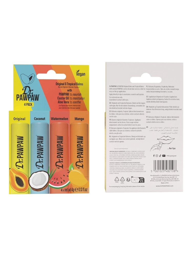 Dr. PAWPAW Original Tropical Balms 4x4g - Image 1 of 1