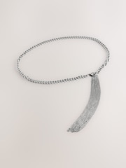 Silver Tone Skinny Chain Belt - Image 3 of 5