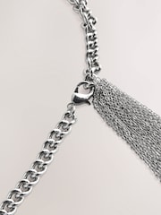 Silver Tone Skinny Chain Belt - Image 4 of 5
