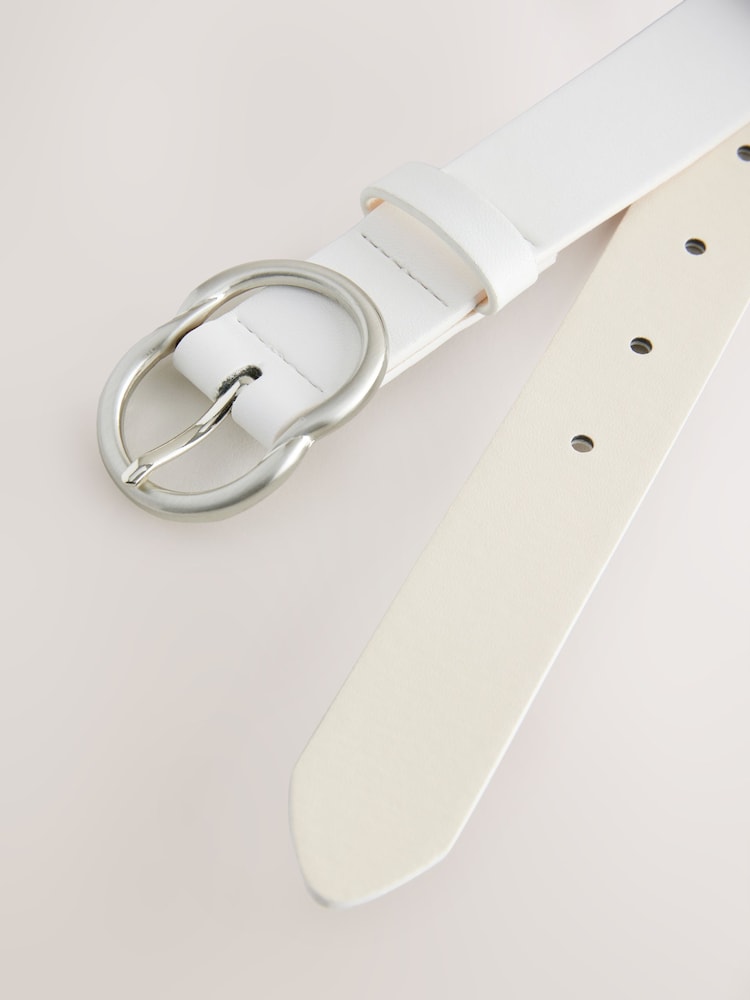 White Regular PU Belt - Image 2 of 3