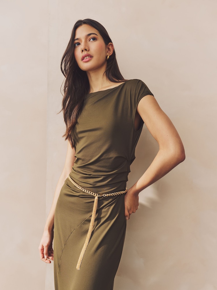 Gold Tone Skinny Chain Belt - Image 1 of 5