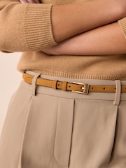 Tobacco Premium Made In Italy Suede Micro Skinny Belt - Image 2 of 5