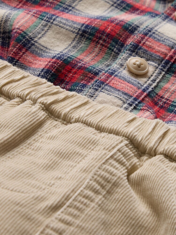 Gap Red Flannel Shirt and Trousers Outfit Set (Newborn-24mths) - Image 3 of 3