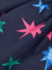 Monsoon Blue 100% Cotton Star Print Sweatshirt Dress - Image 3 of 3