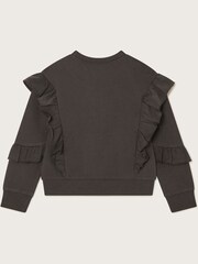 Monsoon Black Metallic Star Ruffle Jumper - Image 2 of 3