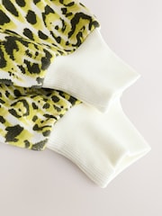 smALLSAINTS Yellow Leopard Oversized Rihan Baloon Sleeve Sweatshirt - Image 11 of 14
