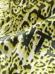smALLSAINTS Yellow Leopard Oversized Rihan Baloon Sleeve Sweatshirt - Image 14 of 14