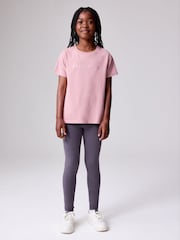 smALLSAINTS Mid Pink Lace Back T-Shirt and Leggings Set - Image 1 of 5