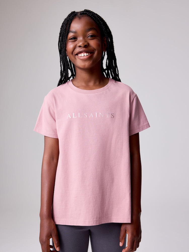 smALLSAINTS Mid Pink Lace Back T-Shirt and Leggings Set - Image 2 of 5 smALLSAINTS Mid Pink Lace Back T-Shirt and Leggings Set - Image 2 of 5