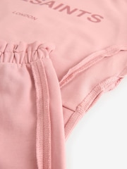 smALLSAINTS Mid Pink Girls Oversized Logo Sweatshirt and Shorts Set - Image 12 of 13