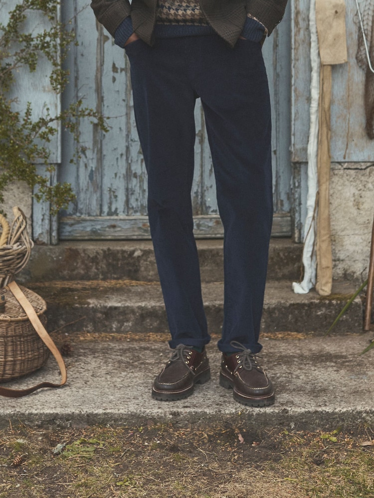 Joules Classic Fit Navy Cord Trousers - Image 1 of 10 Joules Classic Fit Navy Cord Trousers - Image 1 of 10