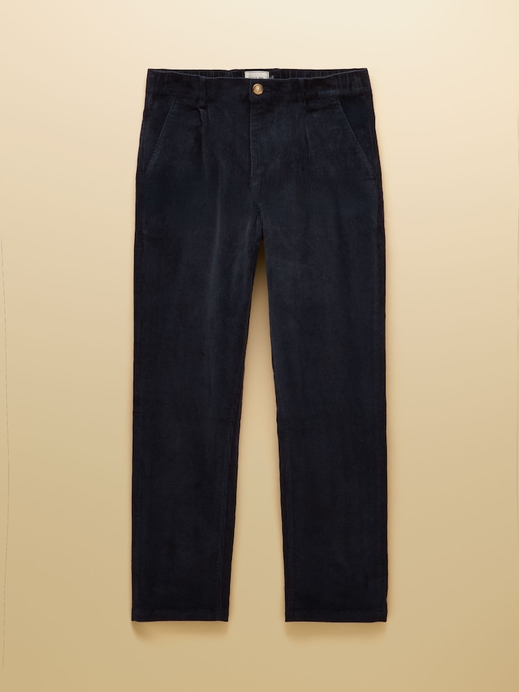 Joules Relaxed Fit Navy Cotton-Rich Cord Trousers - Image 8 of 8 Joules Relaxed Fit Navy Cotton-Rich Cord Trousers - Image 8 of 8