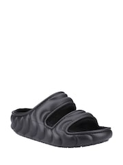 Crocs Black Classic Cozzzy Overpuff Sandals - Image 1 of 4