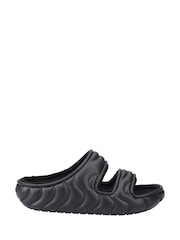 Crocs Black Classic Cozzzy Overpuff Sandals - Image 2 of 4