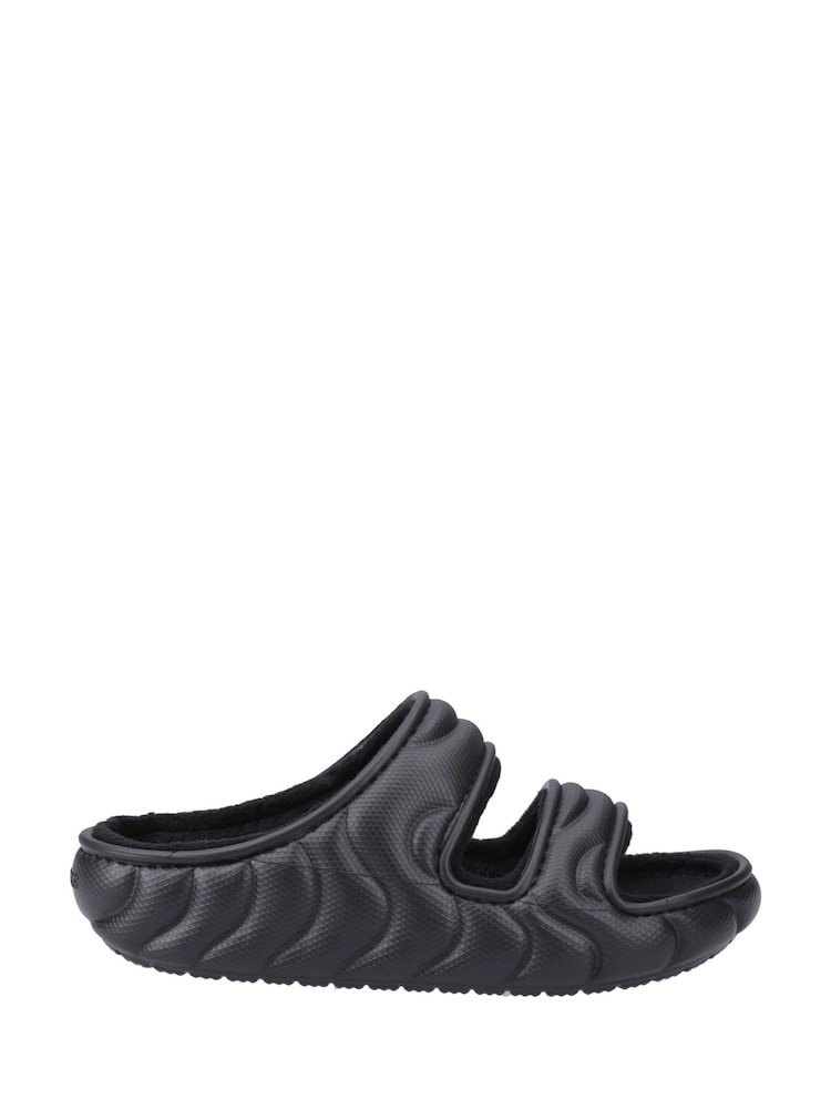 Crocs Black Classic Cozzzy Overpuff Sandals - Image 2 of 4