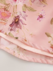 Pink Floral Long Sleeve Embellished Dress (3-10yrs) - Image 10 of 10