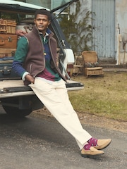 Joules Relaxed Fit Cream Cotton-Rich Cord Trousers - Image 2 of 3