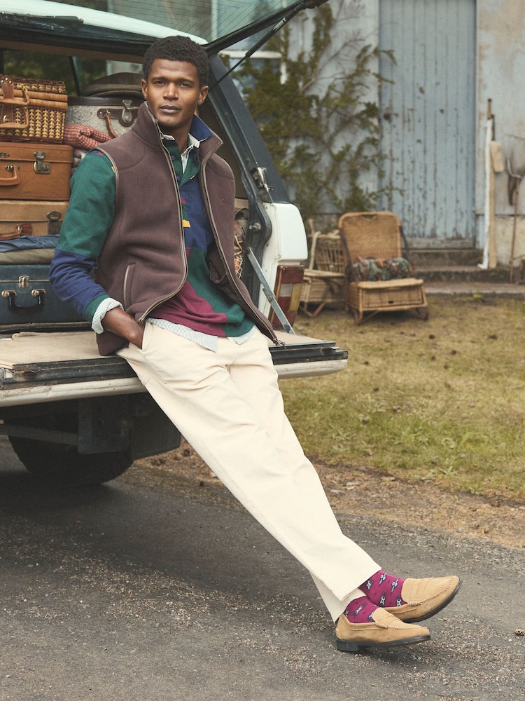 Joules Relaxed Fit Cream Cotton-Rich Cord Trousers - Image 2 of 3 Joules Relaxed Fit Cream Cotton-Rich Cord Trousers - Image 2 of 3