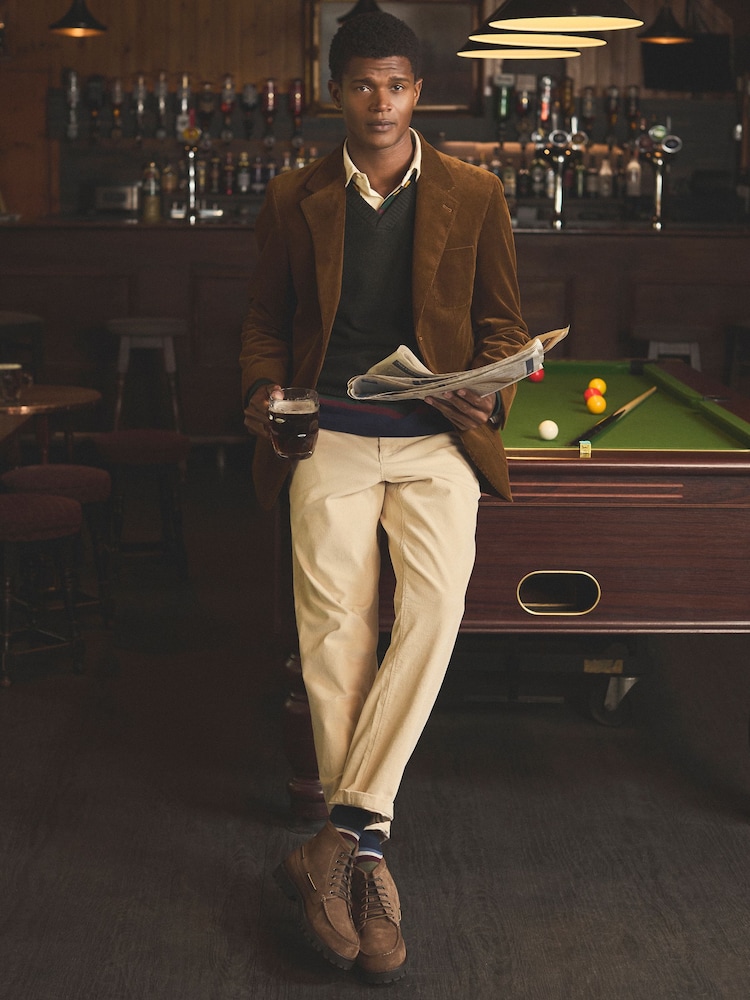 Joules Relaxed Fit Cream Cotton-Rich Cord Trousers - Image 3 of 3 Joules Relaxed Fit Cream Cotton-Rich Cord Trousers - Image 3 of 3