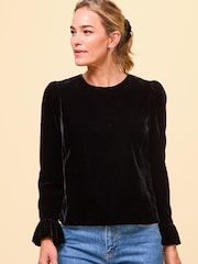 Aspiga Black Victoria Velvet Top - Image 1 of 5
