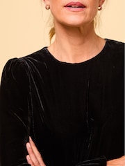 Aspiga Black Victoria Velvet Top - Image 4 of 5