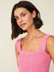Aspiga Pink Rhianna Embroidered Cotton Dress - Image 5 of 7