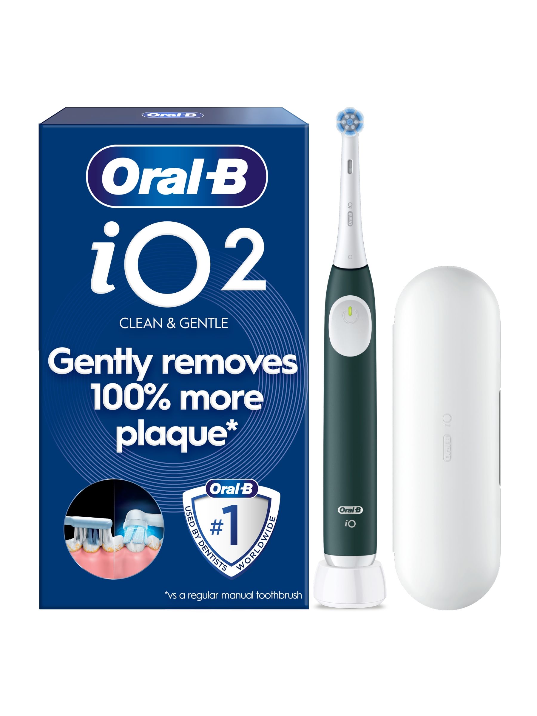 Oral B Men's Green Oral-B Io2 Series + Travel Case Size 3 - Image 15