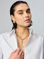 Aela 18k Gold Plated Long Chain Pendant Necklace - Image 1 of 3