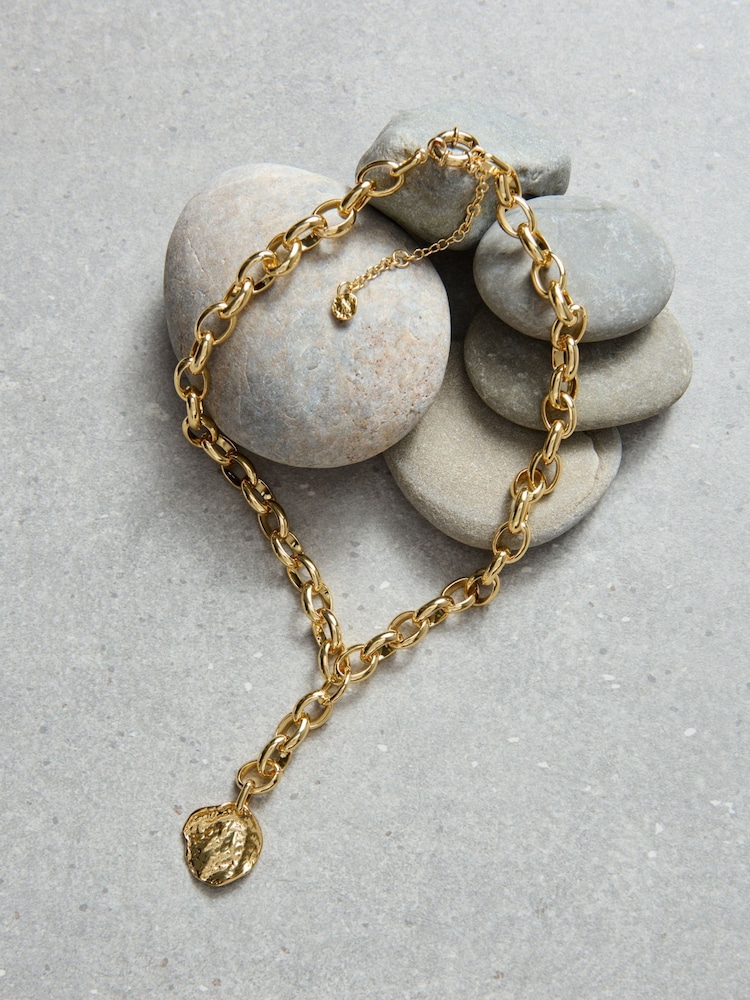 Aela 18k Gold Plated Long Chain Pendant Necklace - Image 3 of 3