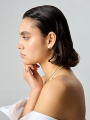 Aela 18k Gold Plated Stone And Freshwater Pearl Earrings Set - Image 3 of 3