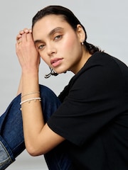 Aela 18k Gold Plated Stone And Freshwater Pearl Bracelet Set - Image 1 of 3