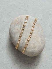 Aela 18k Gold Plated Stone Long Drop Earrings - Image 2 of 3