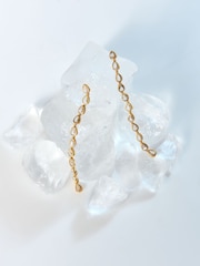 Aela 18k Gold Plated Stone Long Drop Earrings - Image 3 of 3