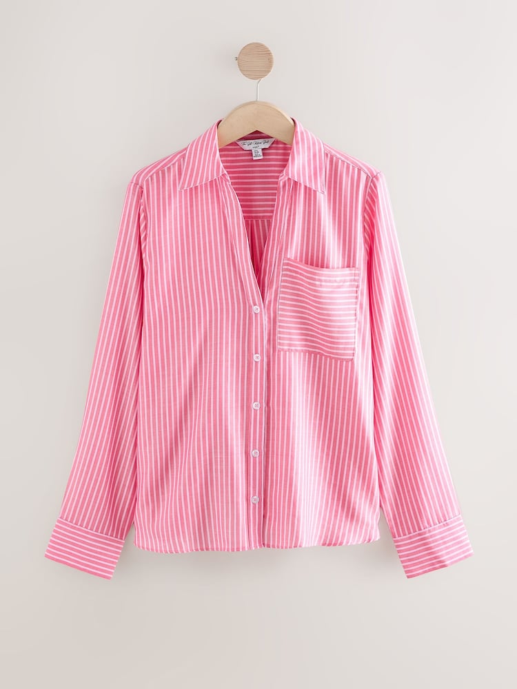Pink Soft Relaxed Long Sleeve Shirt - Image 4 of 6