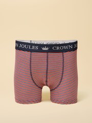 Joules Crown Joules Red/Blue Pack Of Two Cotton Jersey Boxer Shorts - Image 3 of 3