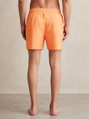 Reiss Coral Orange Cliff Drawstring Swim Shorts - Image 4 of 5
