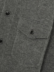 Reiss Charcoal Flinch Wool Button Through Knitted Jacket - Image 6 of 6