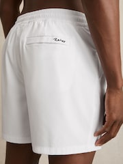 Reiss White Cliff Drawstring Swim Shorts - Image 4 of 7