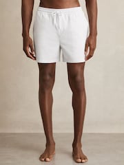 Reiss White Cliff Drawstring Swim Shorts - Image 5 of 7